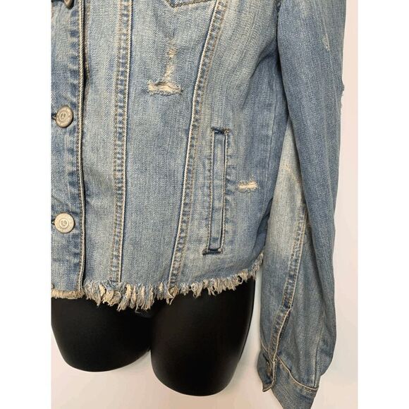 Bethany Mota Punk Lives The Bowery NY NY Distressed Jean Jacket - Picture 5 of 8